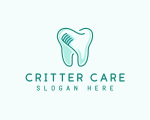 Dental Care Toothbrush logo design