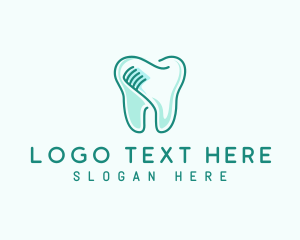 Teeth - Dental Care Toothbrush logo design