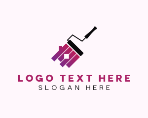 Home Improvement - Painting Paint Roller logo design