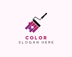 Maintenance Service - Painting Paint Roller logo design