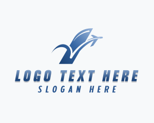 Delivery - Aviation Plane Letter V logo design