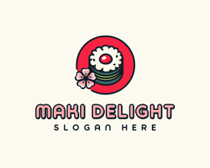 Japanese Maki Sushi logo design