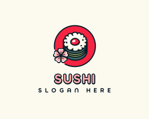 Japanese Maki Sushi logo design