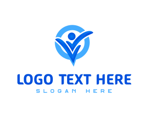 Verify - Abstract Verify Human logo design