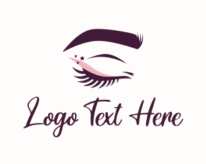 Beautician - Starry Eyelash Brows logo design