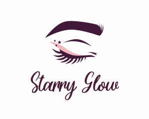 Starry Eyelash Brows logo design