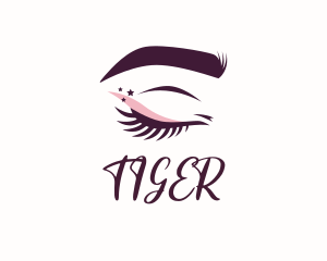 Eye - Starry Eyelash Brows logo design