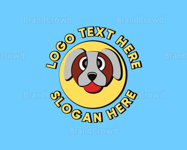 Cute Dog Cartoon Logo