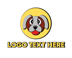 Tongue - Cute Dog Circle logo design