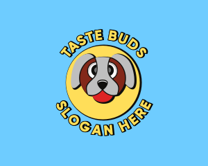 Tongue - Cute Dog Cartoon logo design