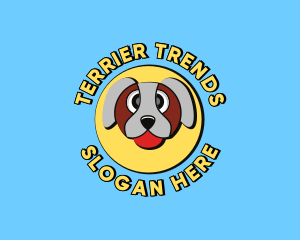 Terrier - Cute Dog Cartoon logo design