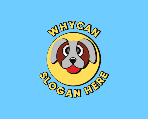 Brown Puppy - Cute Dog Cartoon logo design