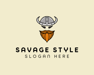 Viking Barbarian Warrior  logo design