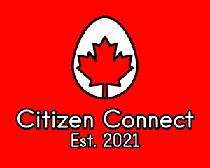 Citizenship - Maple Leaf Egg logo design