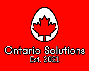 Ontario - Maple Leaf Egg logo design