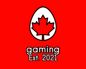 Flag - Maple Leaf Egg logo design