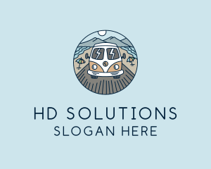 Hippie Trailer Van logo design