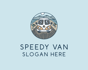 Van - Hippie Trailer Van logo design