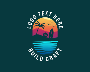 Beach Sunset Resort logo design