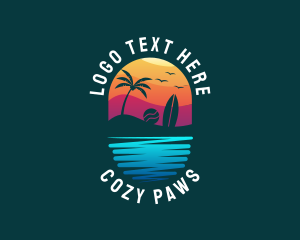 Beach Sunset Resort logo design