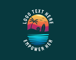 Beach Sunset Resort logo design