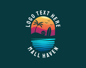 Beach Sunset Resort logo design