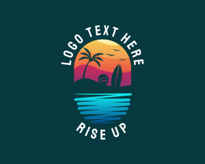 Beach Sunset Resort logo design