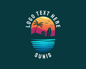 Beach Sunset Resort logo design