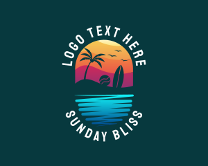 Beach Sunset Resort logo design