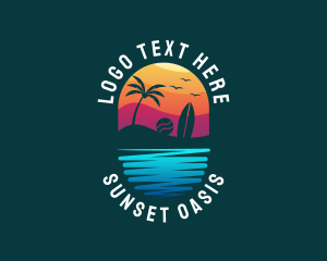 Sunset - Beach Sunset Resort logo design