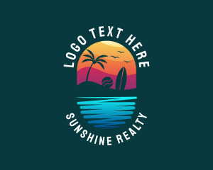 Florida - Beach Sunset Resort logo design