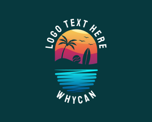 Vacation - Beach Sunset Resort logo design