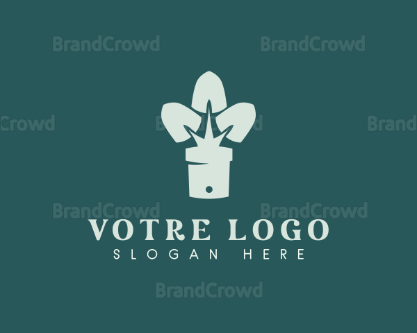 Plant Pot Shovel Logo