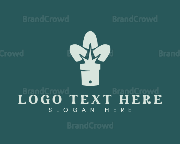 Plant Pot Shovel Logo