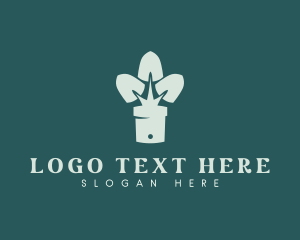 Permaculturist - Plant Pot Shovel logo design