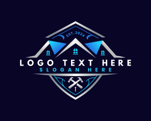 Hammer - Roofing Construction House logo design