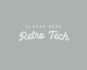 Retro Cursive Wordmark logo design