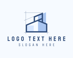 Logistic Hub - Blue House Building logo design