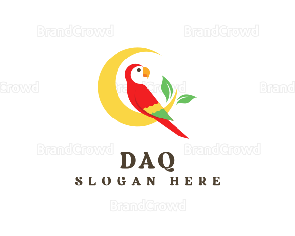 Moon Leaf Parrot Logo