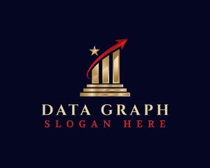 Arrow Graph Pillar logo design