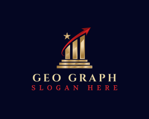 Arrow Graph Pillar logo design