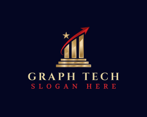 Graph - Arrow Graph Pillar logo design