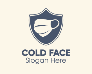 Blue Face Mask Crest logo design