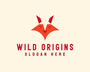 Wild Fox Head  logo design