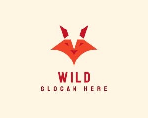 Wild Fox Head  logo design