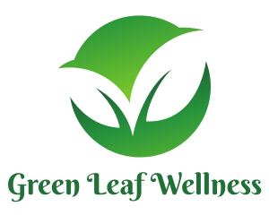 Green Two Leaf logo design