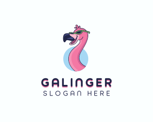 Sunglasses Flamingo Bird Logo