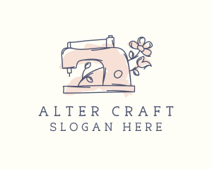 Tailor Sewing Machine  logo design