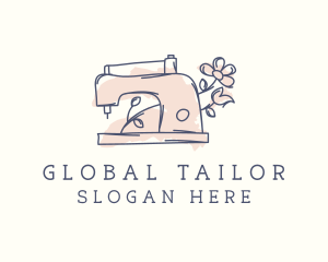 Tailor Sewing Machine  logo design