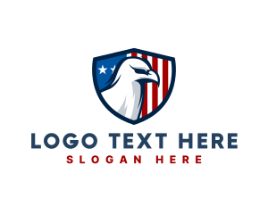 America - Eagle American Flag logo design